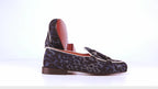 Women's Blue Leopard Royal Slipper